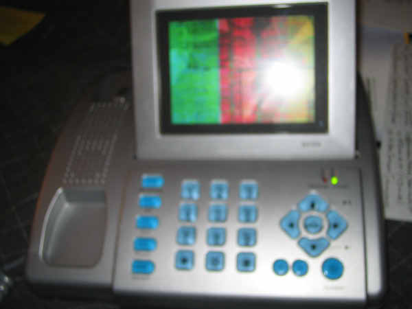 The videophone acting funny again.